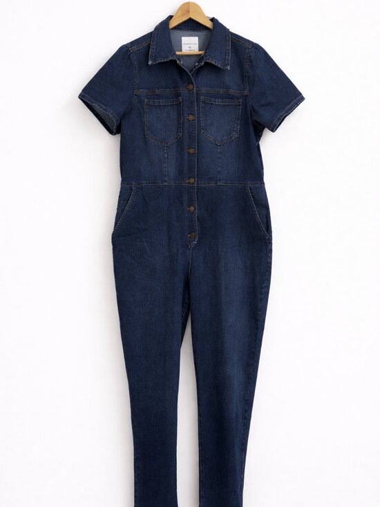 Celebrity Pink Pants - Celebrity Pink Denim Cargo Boilersuit Jumpsuit XXL Stretch Blue One Piece